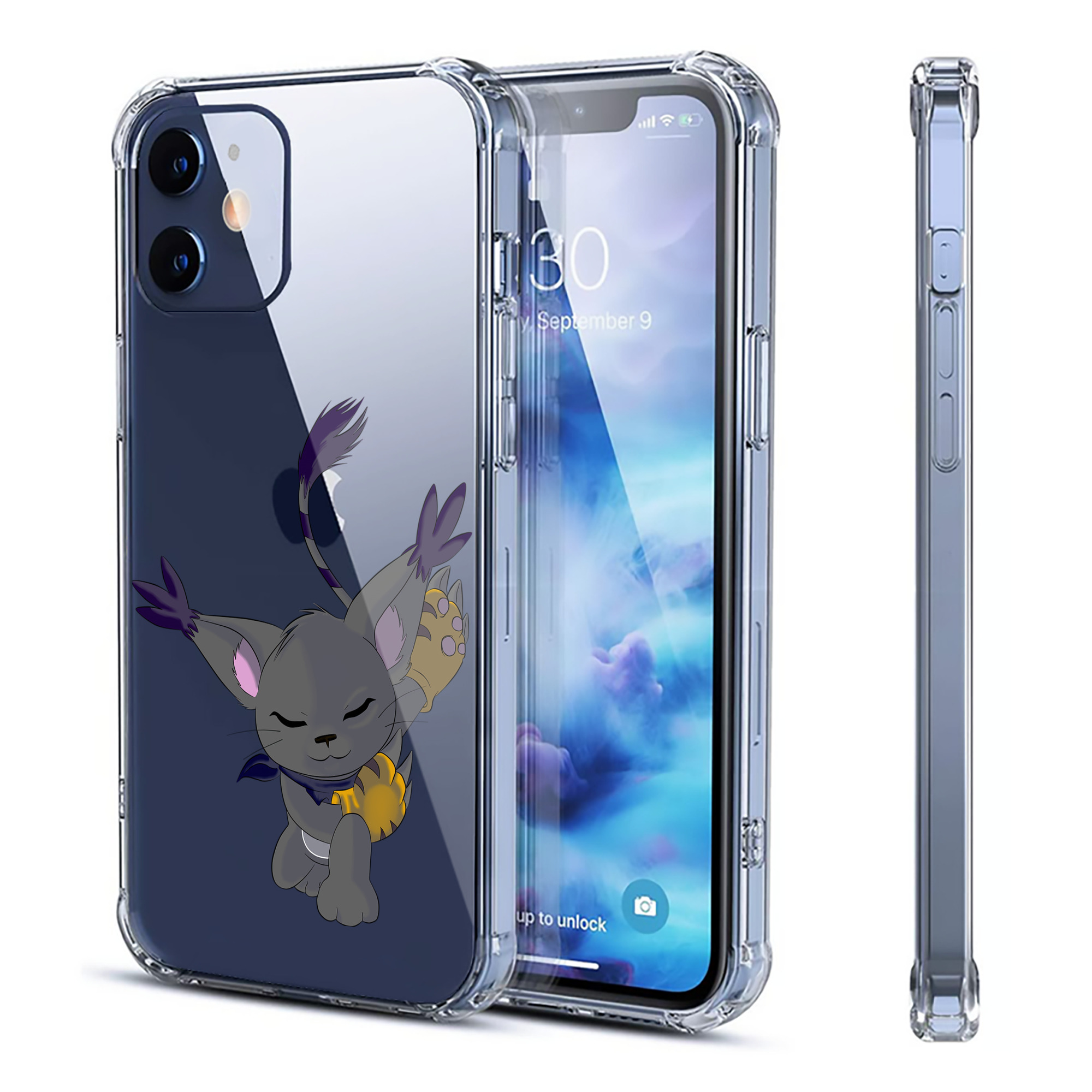 （画像用） Digimon デジタルモンスター/デジモン 【iPhone 12シリーズ対応】透明スマホケース（クリアソフトケース）